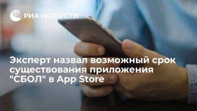 Эксперт Зыков: приложение "СБОЛ" может просуществовать в App Store неделю-две