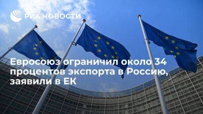 Санкции Евросоюза ограничили около 34% экспорта в Россию на сумму почти 30 миллиардов евро