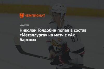 Николай Голдобин попал в состав «Металлурга» на матч с «Ак Барсом»