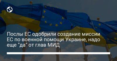 Послы ЕС одобрили создание миссии ЕС по военной помощи Украине, надо еще "да" от глав МИД