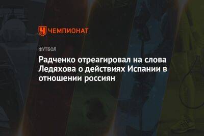 Радченко отреагировал на слова Ледяхова о действиях Испании в отношении россиян