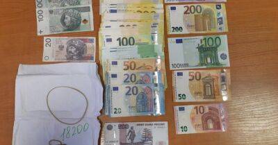 ФОТО. На литовской-российской границе у гражданина Латвии нашли около 19 000 евро