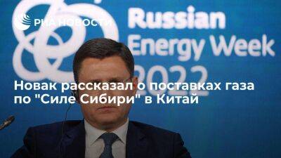 Новак: Россия хочет поставить Китаю в 2023 году по "Силе Сибири" 22 миллиарда кубов газа