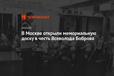 В Москве открыли мемориальную доску в честь Всеволода Боброва