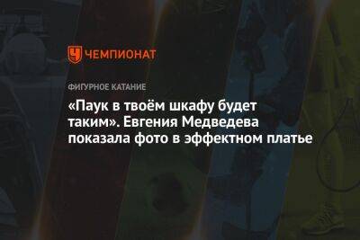 «Паук в твоём шкафу будет таким». Евгения Медведева показала фото в эффектном платье