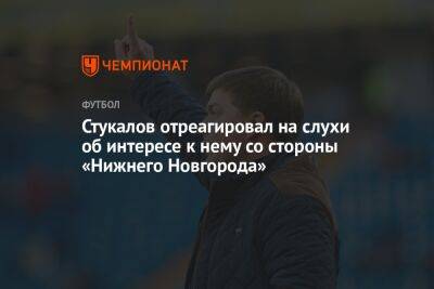 Стукалов отреагировал на слухи об интересе к нему со стороны «Нижнего Новгорода»
