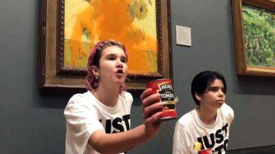 Ван Гог - Знаменитую картину Ван Гога "Подсолнухи" залили томатным супом - 24tv.ua - Южная Корея - Сеул