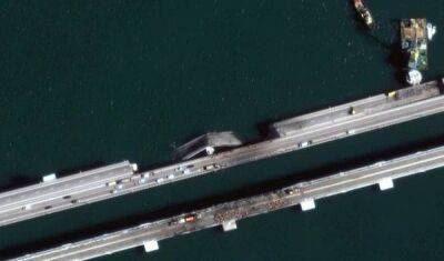 Ремонтировать будут почти год: спутник MAXAR показал реальные разрушения Крымского моста
