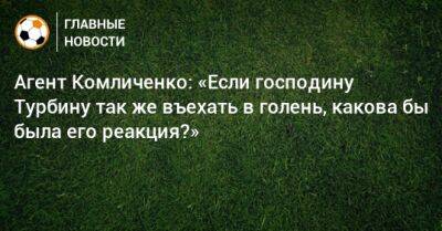 Агент Комличенко: «Если господину Турбину так же въехать в голень, какова бы была его реакция?»