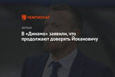 В «Динамо» заявили, что продолжают доверять Йокановичу