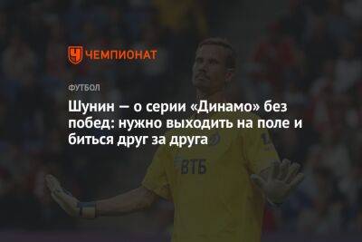 Шунин — о серии «Динамо» без побед: нужно выходить на поле и биться друг за друга