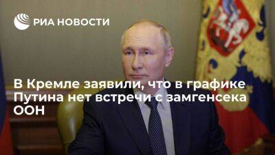 Песков заявил, что в графике Путина нет встречи с замгенсека ООН Гриффитсом
