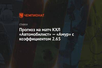Прогноз на матч КХЛ «Автомобилист» — «Амур» с коэффициентом 2.65