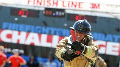 Спасатель из Украины с рекордом победил на международных соревнованиях Firefighter Challenge