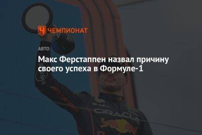 Макс Ферстаппен назвал причину своего успеха в Формуле-1