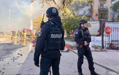В полиции показали ликвидацию дрона над Киевом