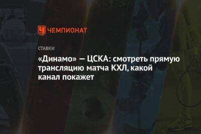 «Динамо» — ЦСКА: смотреть прямую трансляцию матча КХЛ, какой канал покажет
