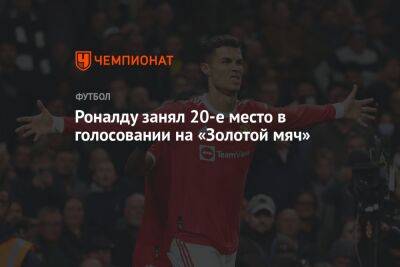 Роналду занял 20-е место в голосовании на «Золотой мяч»