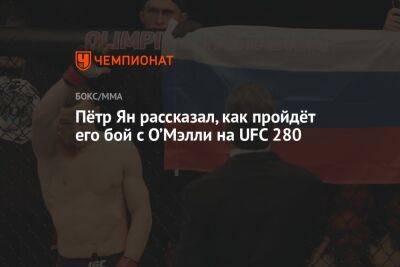 Пётр Ян рассказал, как пройдёт его бой с О’Мэлли на UFC 280