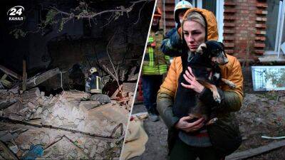 Россияне обстреляли двухэтажный дом в Николаеве: из-под завалов спасли собаку