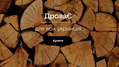 Дрова: в Украине запустили государственный интернет-магазин дров для населения