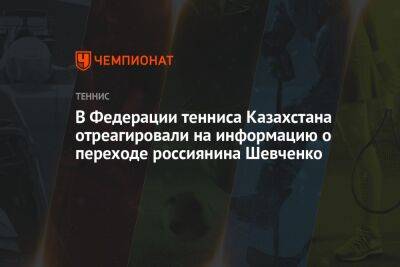 В Федерации тенниса Казахстана отреагировали на информацию о переходе россиянина Шевченко