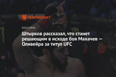 Штырков рассказал, что станет решающим в исходе боя Махачев — Оливейра за титул UFC