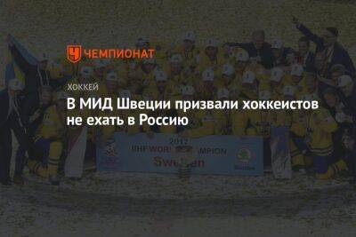 В МИД Швеции призвали хоккеистов не ехать в Россию