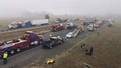 Около 60 автомобилей попали в крупное ДТП в Орегоне