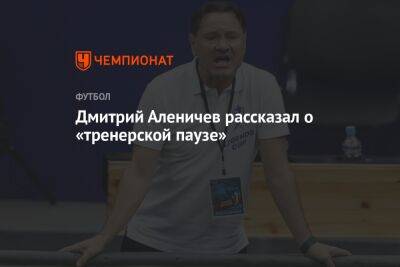 Дмитрий Аленичев рассказал о «тренерской паузе»