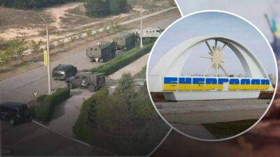 "Возможно, ротация": из Энергодара выезжают грузовики с российскими военными