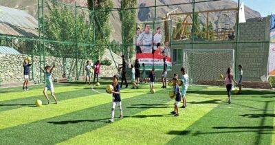 В хорогском микрорайоне Валдоша Гулмамадова построили спортивную и детскую площадки - dialog.tj - Таджикистан - Хорог