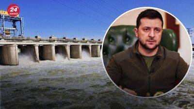 Херсон может быть затоплен, – Зеленский говорит, что россияне заминировали Каховскую ГЭС