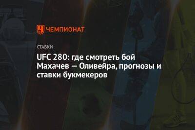 UFC 280: где смотреть бой Махачев — Оливейра, прогнозы и ставки букмекеров