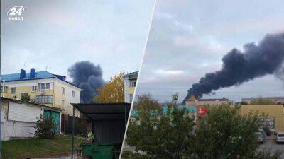 Под Белгородом вспыхнул сильный пожар: поднялся огромный столб черного дыма