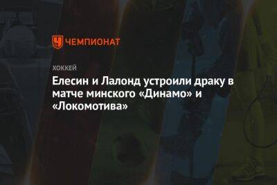Елесин и Лалонд устроили драку в матче минского «Динамо» и «Локомотива»