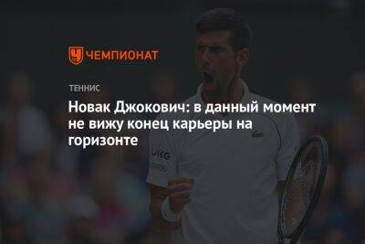Новак Джокович: в данный момент не вижу конец карьеры на горизонте