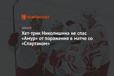 Хет-трик Николишина не спас «Амур» от поражения в матче со «Спартаком»