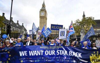 Борис Джонсон - Британцы провели марш за возвращение в ЕС - korrespondent.net - Украина - Англия - Лондон - Таможенный Союз - Брюссель - Великобритания