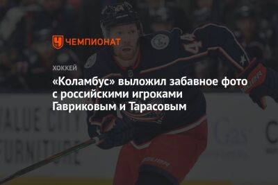«Коламбус» выложил забавное фото с российскими игроками Гавриковым и Тарасовым