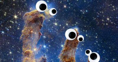 У "Столпов Творения" появились глаза: обработанный снимок телескопа Уэбба стал вирусным в Сети