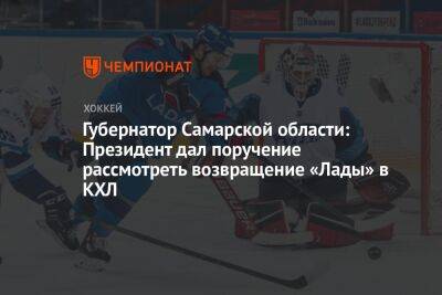 Губернатор Самарской области: Президент дал поручение рассмотреть возвращение «Лады» в КХЛ