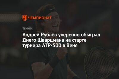 Андрей Рублёв уверенно обыграл Диего Шварцмана на старте турнира ATP-500 в Вене