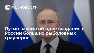 Путин: в России обсуждают создание рыболовных траулеров, на которых перерабатывают улов