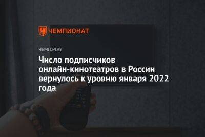 Число подписчиков онлайн-кинотеатров в России вернулось к уровню января 2022 года