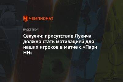 Секулич: присутствие Лукича должно стать мотивацией для наших игроков в матче с «Пари НН»