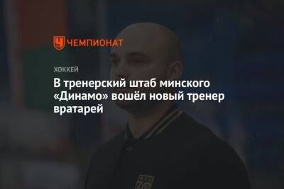 В тренерский штаб минского «Динамо» вошёл новый тренер вратарей