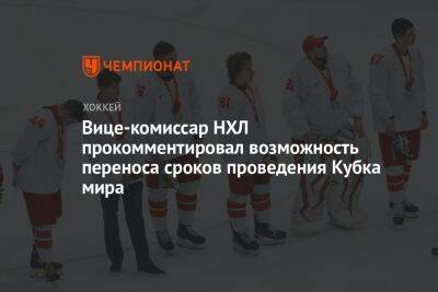 Вильям Дэйли - Вице-комиссар НХЛ прокомментировал возможность переноса сроков проведения Кубка мира - championat.com - Россия - Канада