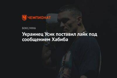 Украинец Усик поставил лайк под сообщением Хабиба