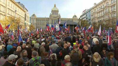 В Праге состоялась антиправительственная акция протеста
